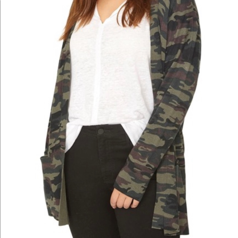 NYT Sanctuary Camo Print Cardigan S